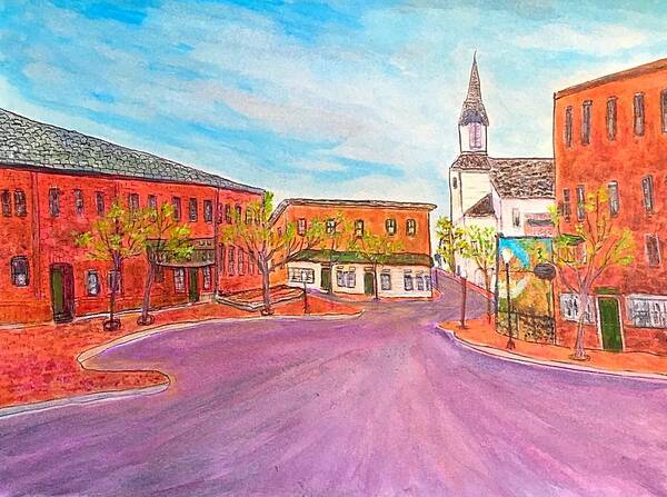 Amesbury Massachusetts Art Print featuring the painting Beautiful Amesbury by Anne Sands
