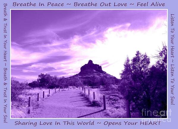 Bell Rock Art Print featuring the photograph Bell Rock Purple Breathe by Mars Besso