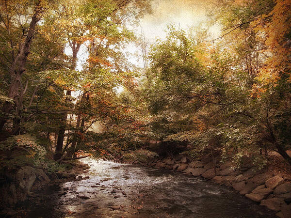 Autumn Art Print featuring the photograph Bend in the River by Jessica Jenney