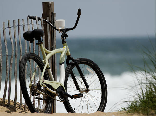 Beach Art Print featuring the photograph Bicycle on the Beach by Julie Niemela