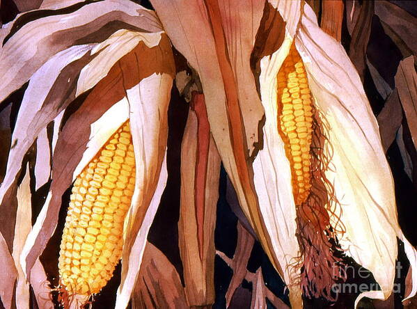 Corn Art Print featuring the painting Big Ears by Faye Ziegler