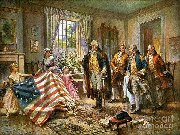 George Washington Art Print featuring the photograph Birth Of Old Glory 1777 by Science Source