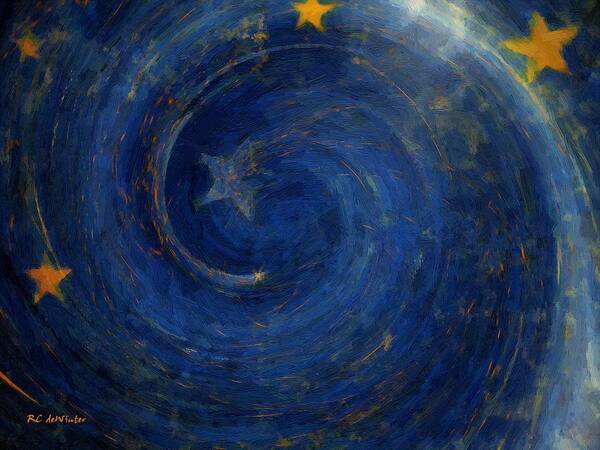 Stars Art Print featuring the painting Birthed in Stars by RC DeWinter