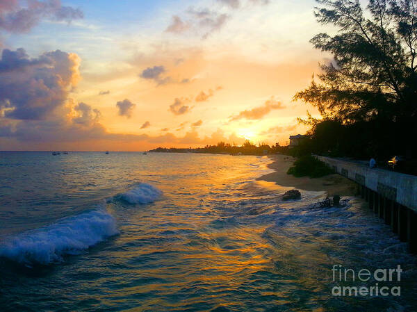 Tropical Art Print featuring the photograph Boggy Sands Sunset by Jerome Wilson