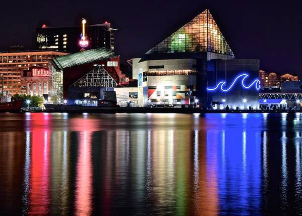 Baltimore Art Print featuring the photograph Bright Baltimore Lights by Frozen in Time Fine Art Photography