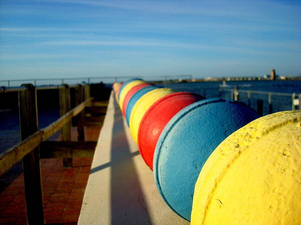 Buoy Art Print featuring the photograph Buoys In Line by Julie Pappas