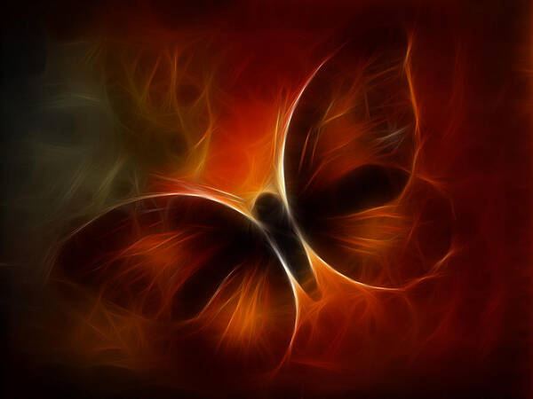 Butterfly Art Print featuring the digital art Butterfly Kisses by Holly Ethan