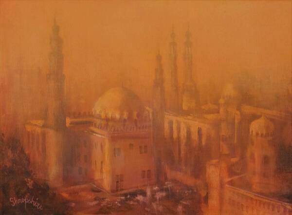 Cairo Art Print featuring the painting Cairo Egypt by Tom Shropshire