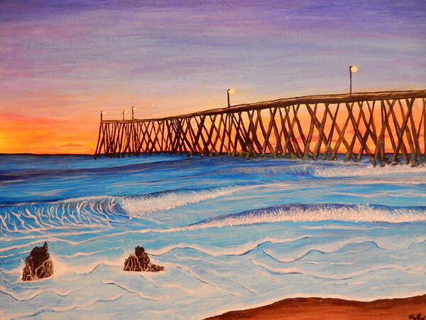 Ocean Art Print featuring the painting California by Ryan Rinard