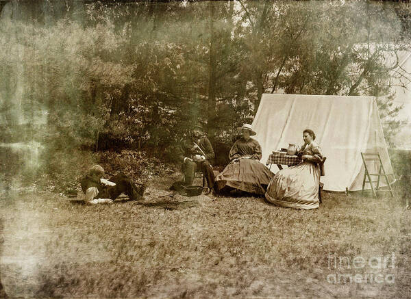Civil War Art Print featuring the photograph Camp life by Randall Cogle