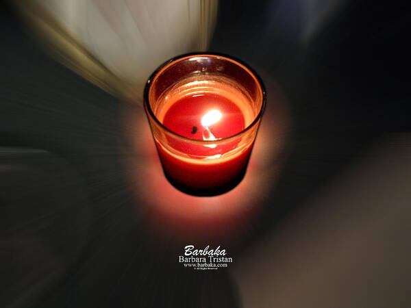Art Art Print featuring the photograph Candle Inspired #1173-3 by Barbara Tristan