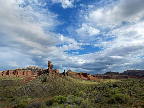 Capital Reef National Park Art Print featuring the photograph Capital Reef-Cathedral Valley 7 by JustJeffAz Photography