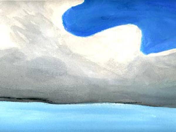 Cloudscape Art Print featuring the painting Caribbean Trade Winds by Dick Sauer