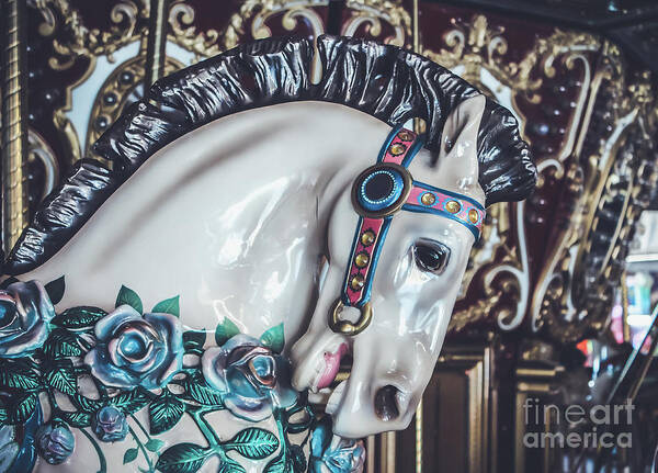 Carousel Horse Art Print featuring the photograph Carousel Time by Colleen Kammerer