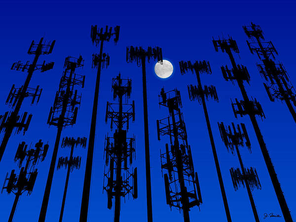 Cellphone Art Print featuring the photograph Cellphone Tower Forest by Joe Bonita