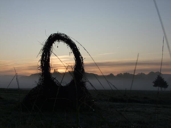 Print Art Print featuring the photograph Celtic Circle Dawn-02 by Pat Bullen-Whatling