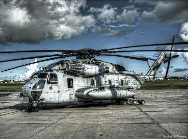 Ch-53 Art Print featuring the photograph CH-53 Super Stallion by Ryan Wyckoff
