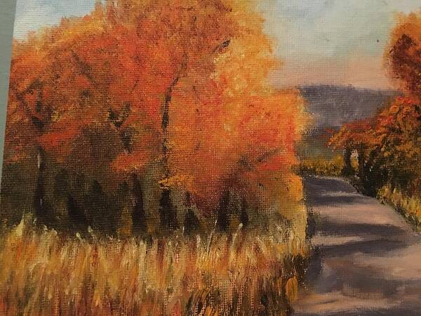 Path Art Print featuring the painting Changing Season by Sharon Schultz