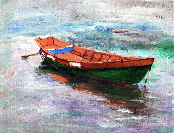 Boat Art Print featuring the painting Cheapie Del Rio by Randy Sprout