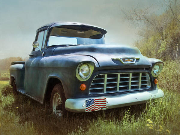 Chevy Art Print featuring the photograph Chevy Truck by Robin-Lee Vieira