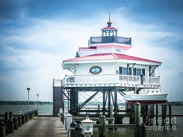 Lighthouse Art Print featuring the photograph Choptank River Lighthouse by Scott and Dixie Wiley