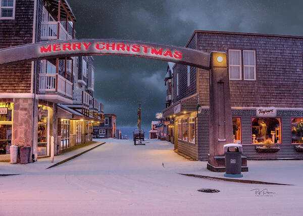 Christmas Art Print featuring the photograph Christmas in Nye Beach by Bill Posner