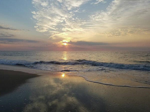 Water Art Print featuring the photograph Clouds on the Sand by Robert Banach