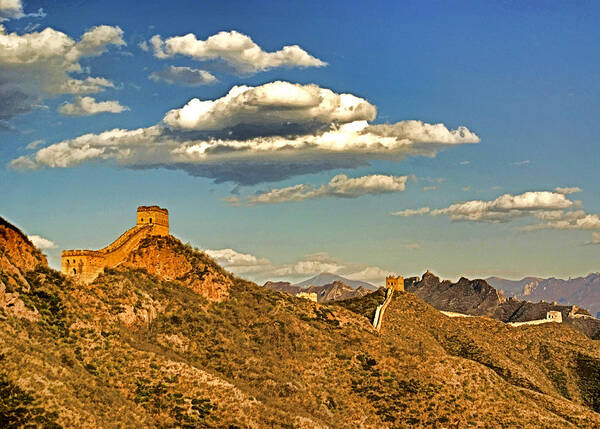China Art Print featuring the photograph Clouds Over Great Wall by Dennis Cox