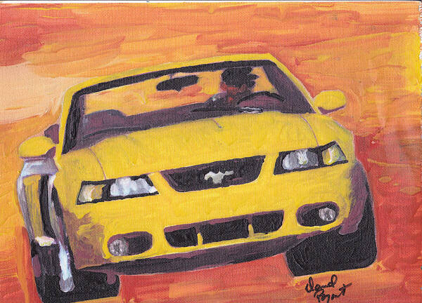 Cobra Art Print featuring the painting Cobra Mustang by David Poyant Paintings