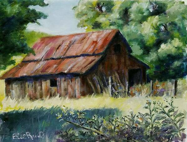 Landscape Art Print featuring the painting Coloma Barn by William Reed