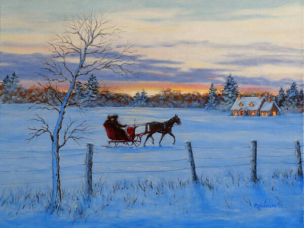 Horse Art Print featuring the painting Coming Home by Richard De Wolfe