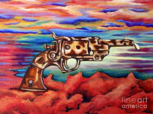 Guns Art Print featuring the painting Conceal and Dairy by Linda Markwardt