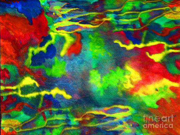 Coral Tides Art Print featuring the painting Coral Tides by Mary Zimmerman