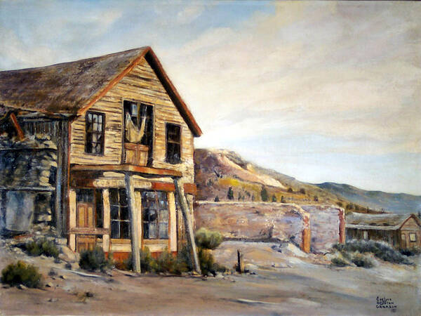 West Art Print featuring the painting Cosmopolitan Playhouse by Evelyne Boynton Grierson