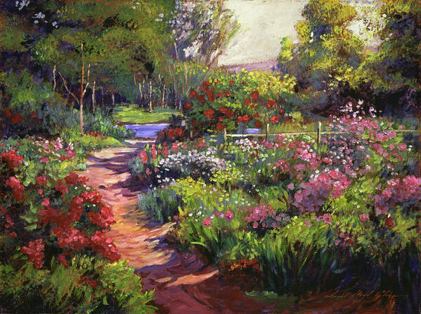 Gardens Art Print featuring the painting Countryside Gardens by David Lloyd Glover