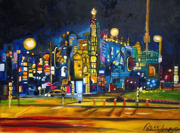 Cityscape Art Print featuring the painting Dam Square by Patricia Arroyo