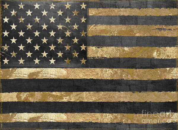 American Flag Art Print featuring the painting Dawn's Early Light by Mindy Sommers