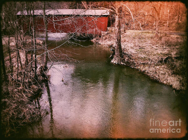 Covered Bridge Art Print featuring the photograph Days Gone By by Kevyn Bashore