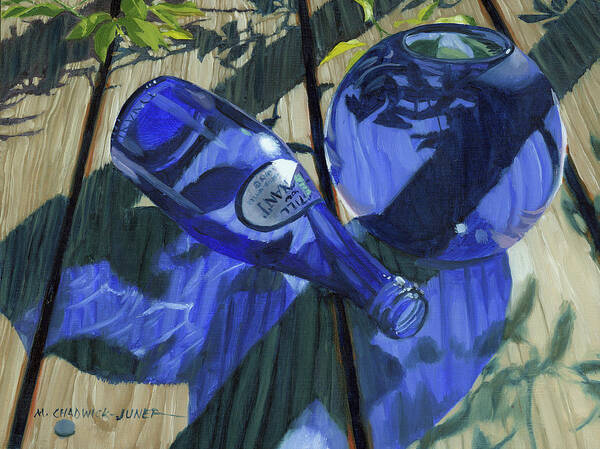 Cobalt Art Print featuring the painting Decked Out in Blue by Marguerite Chadwick-Juner