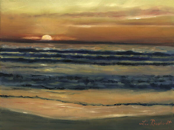 Del Mar Art Print featuring the painting Del Mar Sunset by Lisa Reinhardt