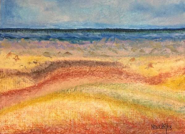 Oilpastel Art Print featuring the painting Distance by Norma Duch