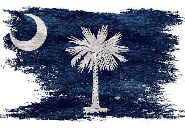 Oregon Flag Art Print featuring the photograph Distressed South Carolina Flag by Jon Neidert