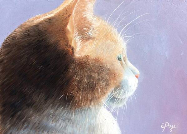 Cat Art Print featuring the painting Dizzy by Emily Page