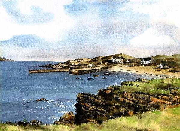  Art Print featuring the painting DONEGAL. Port na Blagh by Val Byrne