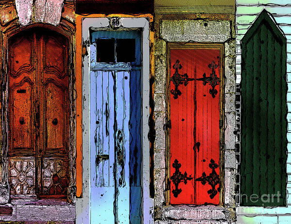 Doors Art Print featuring the photograph Doors In A Row by Phil Perkins