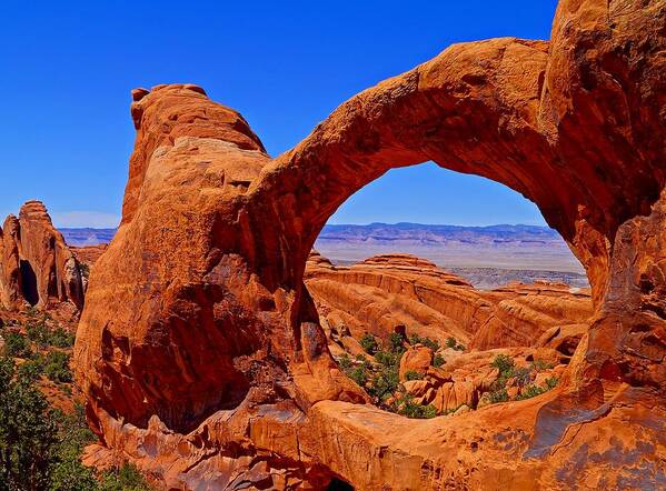 Double O Arch Art Print featuring the photograph Double O Arch Landscape by Scott McGuire