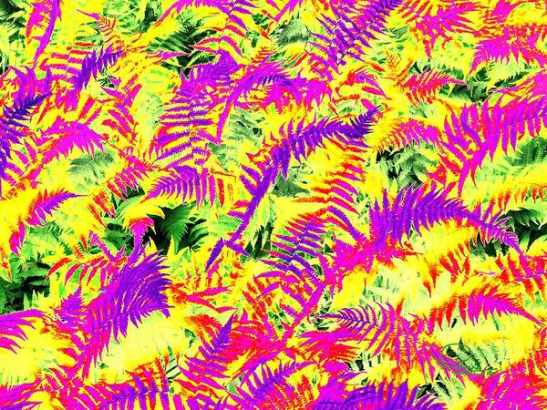 Photo-painting Art Print featuring the digital art Dreaming Ferns by Ludwig Keck