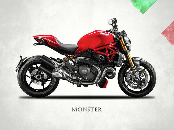 Ducati Monster Art Print featuring the digital art Ducati Monster by Mark Rogan