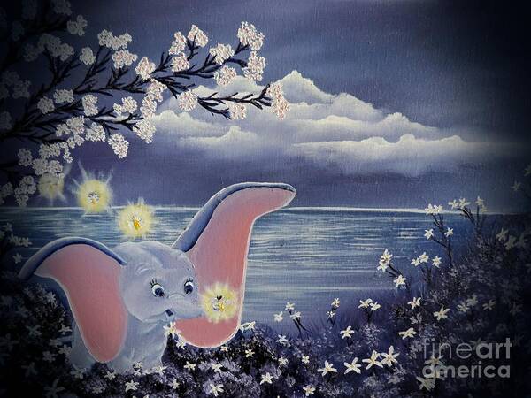 Mauves Art Print featuring the painting Dumbo by Dianna Lewis
