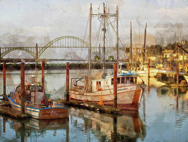 Nautical Art Art Print featuring the photograph Early Light On Yaquina Bay by Thom Zehrfeld